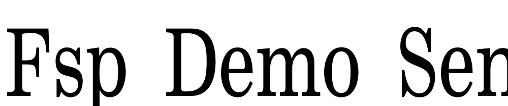 FSP DEMO Sentry Condensed Regular font family download free