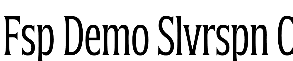 FSP DEMO Slvrspn Cndnsd Lght Regular font family download free