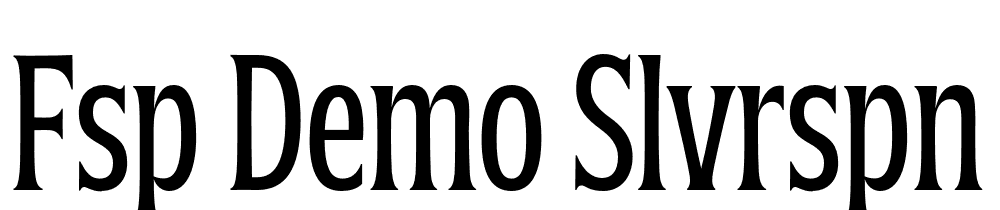 FSP DEMO Slvrspn Cndnsd Regular font family download free