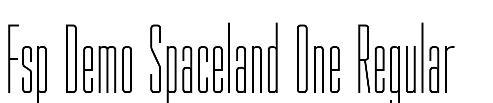 FSP DEMO Spaceland One Regular font family download free