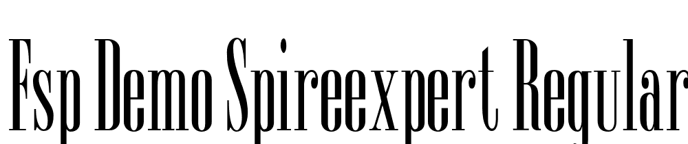 FSP DEMO SpireExpert Regular font family download free