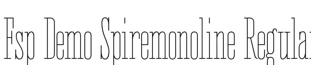 FSP DEMO SpireMonoline Regular font family download free