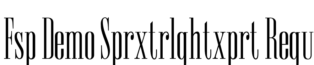 FSP DEMO SprxtrLghtxprt Regular font family download free