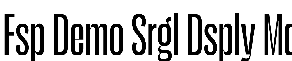 FSP DEMO Srgl Dsply Mdm Regular font family download free