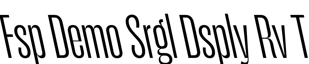 FSP DEMO Srgl Dsply Rv t Regular font family download free