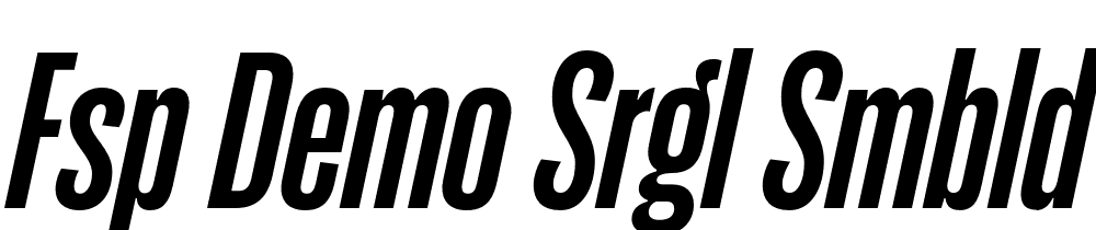 FSP DEMO Srgl SmBld t Regular font family download free