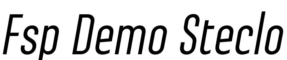 FSP DEMO Steclo Italic font family download free