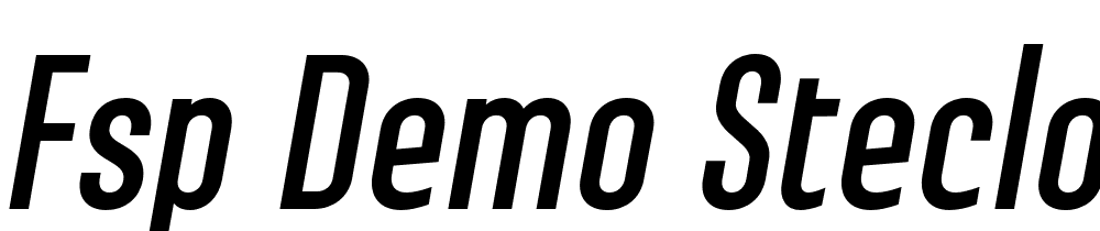 FSP DEMO Steclo SemBd Italic font family download free