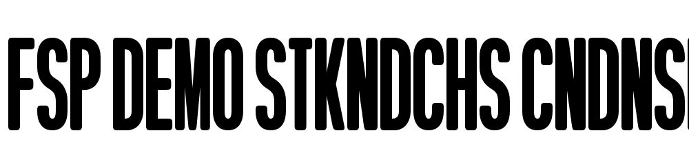 FSP DEMO StkndChs Cndnsd Regular font family download free