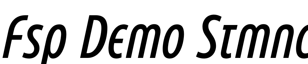 FSP DEMO stmnCmprssdltMdmt Regular font family download free