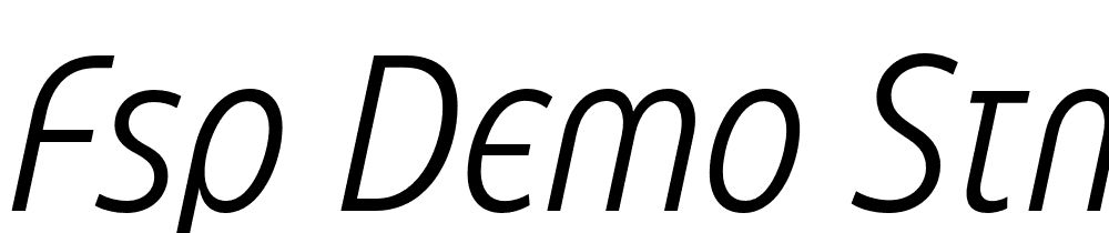 FSP DEMO stmnCndnsdltffstt Regular font family download free