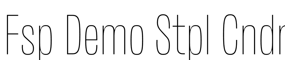 FSP DEMO Stpl Cndnsd Thn Regular font family download free