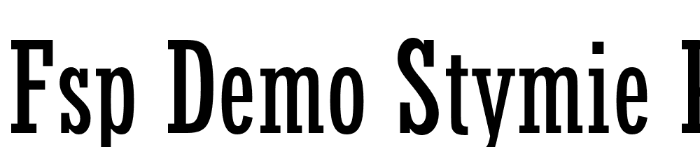 FSP DEMO Stymie Pro Cd Regular font family download free