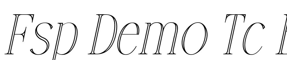 FSP DEMO TC Brklgh tln Italic font family download free