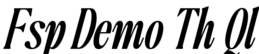 FSP DEMO Th Qlfd SmBd Cnd Italic font family download free