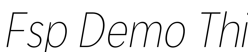 FSP DEMO Thin Cn It Italic font family download free