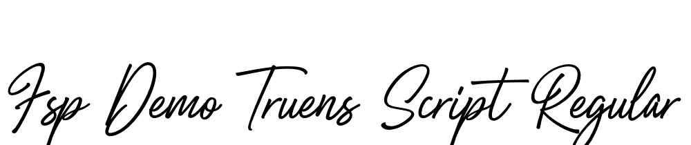 FSP DEMO truens script Regular font family download free