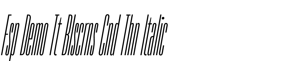 FSP DEMO TT Blscrns Cnd Thn Italic font family download free