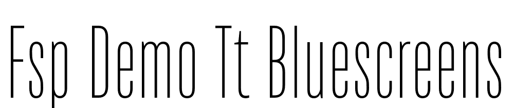 FSP DEMO TT Bluescreens Thin Regular font family download free