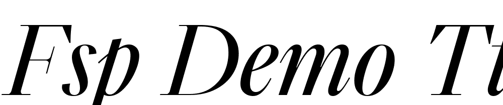 FSP DEMO TT Livret Display Italic font family download free