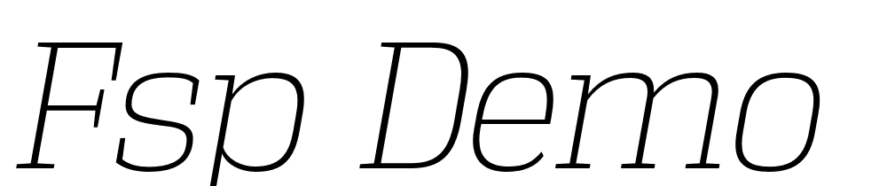 FSP DEMO Vectipede El Italic font family download free