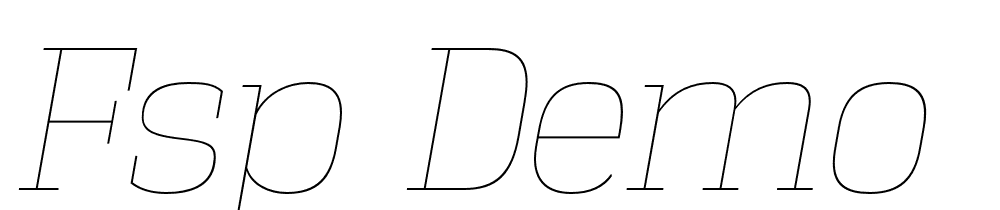 FSP DEMO Vectipede Ul Italic font family download free