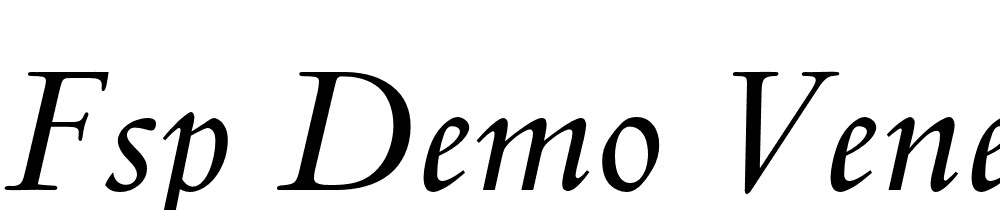 FSP DEMO Venetian 301 BT Demi Italic font family download free