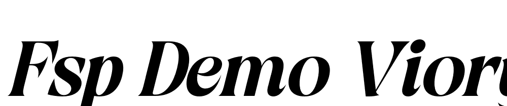 FSP DEMO Viory SemBd Italic font family download free