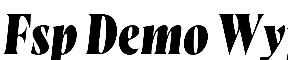 FSP DEMO Wyfndr CF xtr Bld Italic font family download free