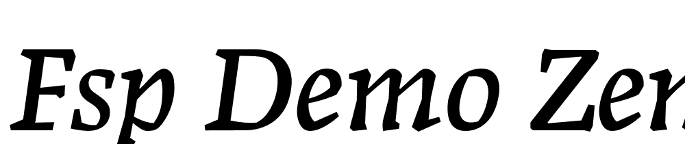 FSP DEMO Zentral Italic Regular font family download free