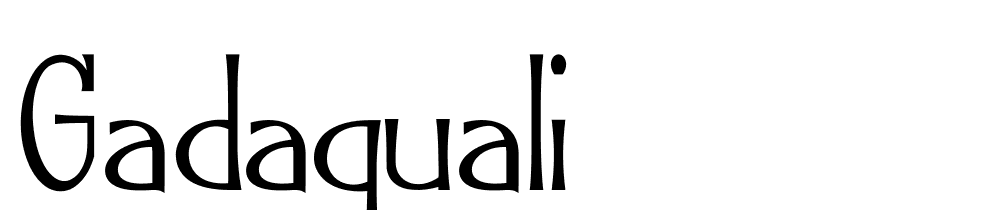 GADAQUALI font family download free