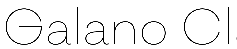 Galano-Classic-Thin font family download free