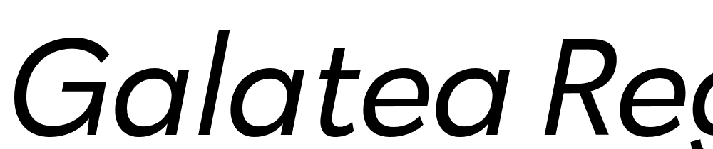 Galatea-Regular-Italic font family download free