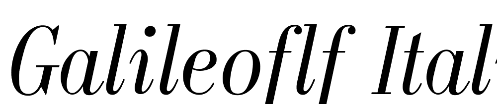 GalileoFLF-Italic font family download free