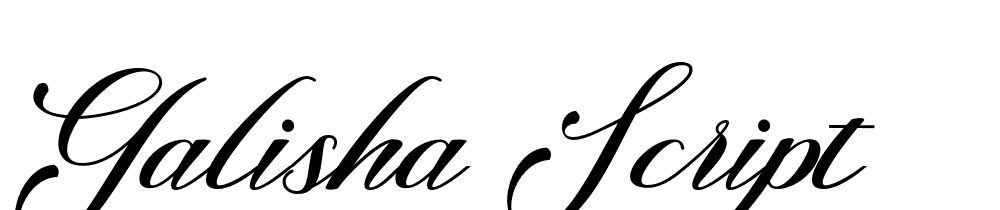 Galisha-Script font family download free