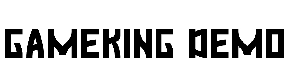 Gameking-Demo font family download free