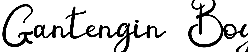 gantengin-boy font family download free