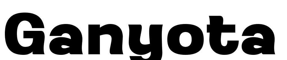 Ganyota-Personal-use-Black font family download free