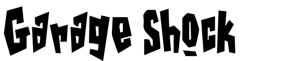 Garage Shock font family download free