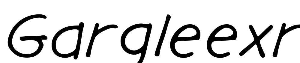 GargleExRg-Italic font family download free