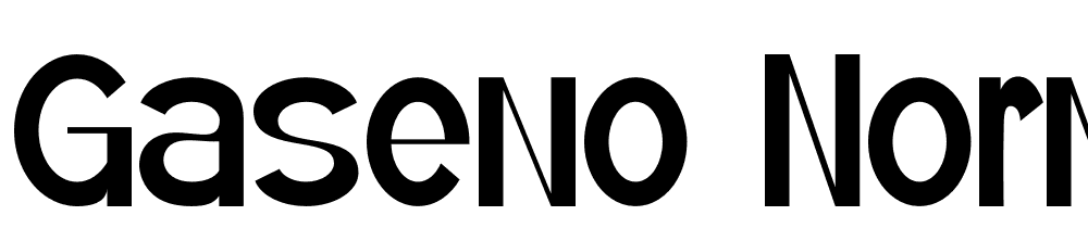 Gaseno Normal font family download free