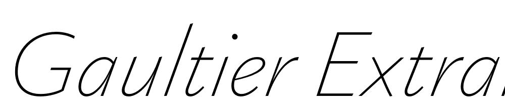 Gaultier-ExtraLight-Italic font family download free