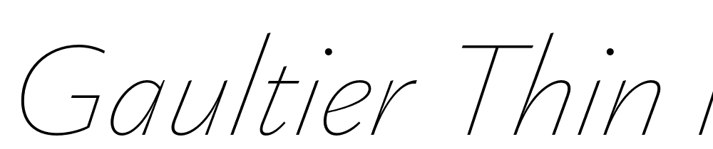 Gaultier-Thin-Italic font family download free