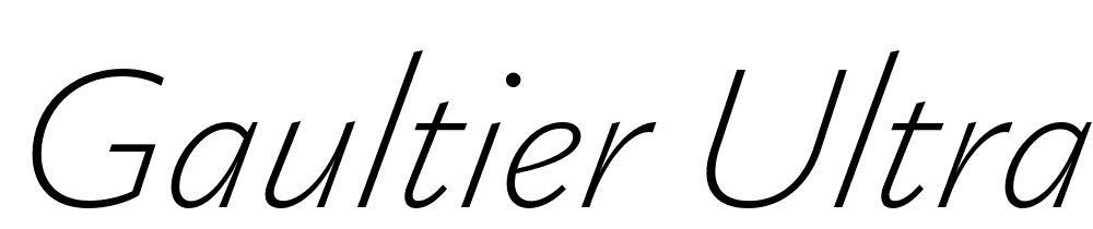 Gaultier-UltraLight-Italic font family download free