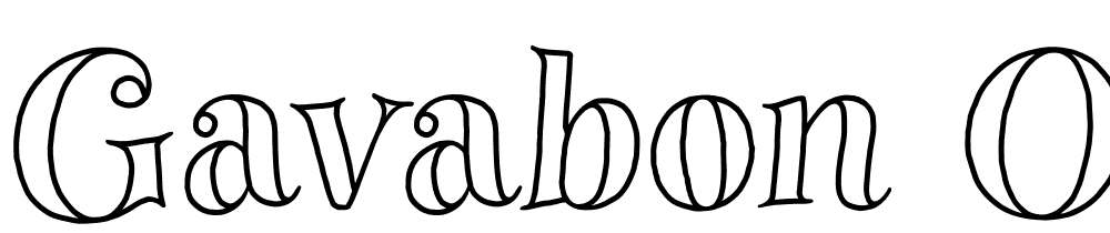 Gavabon-Outline font family download free