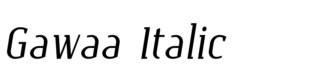 Gawaa-Italic font family download free