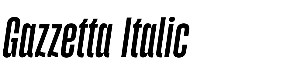 Gazzetta-Italic font family download free