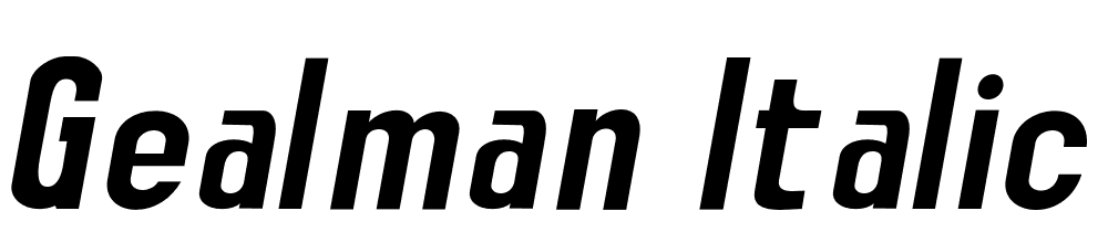 Gealman-Italic font family download free