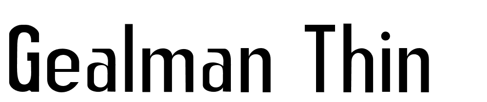 Gealman-Thin font family download free