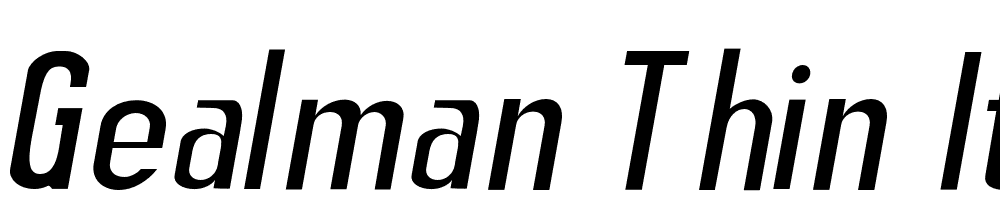 Gealman-Thin-Italic font family download free